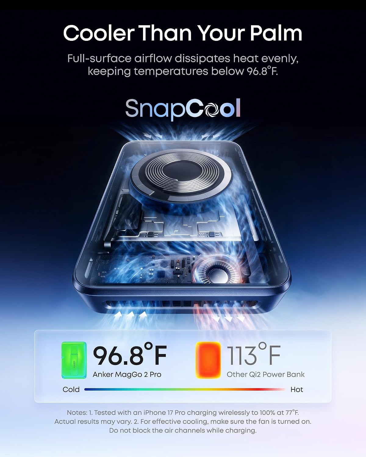 image:imageAnker MagGo 2 Pro Power Bank Qi22 25W 10000mAh Magnetic Portable ChargerPolar Night Blue