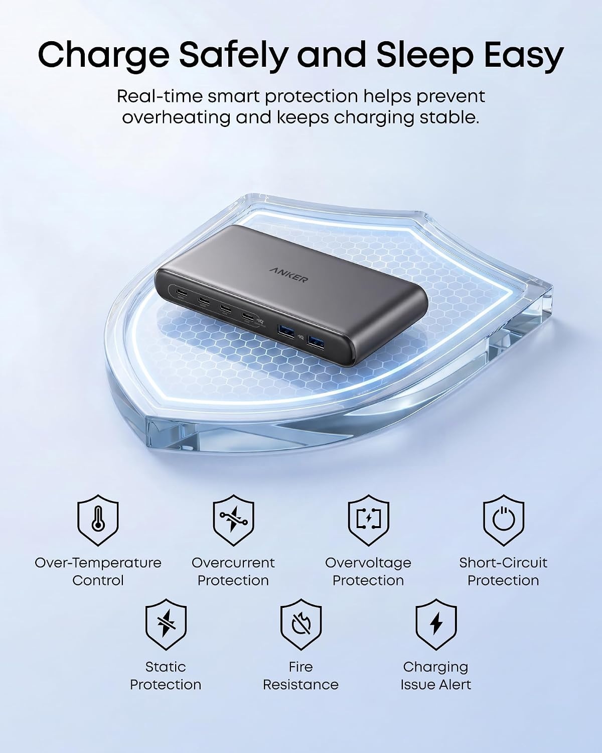 image:imageAnker Travel Charging Station 150W Slim USB C Charger 4 USB C 2 USB A