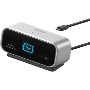 Anker Nano 10in1 USB C Hub, Smart Display Hub, Docking Station Dual Monitor(Starlight Silver)