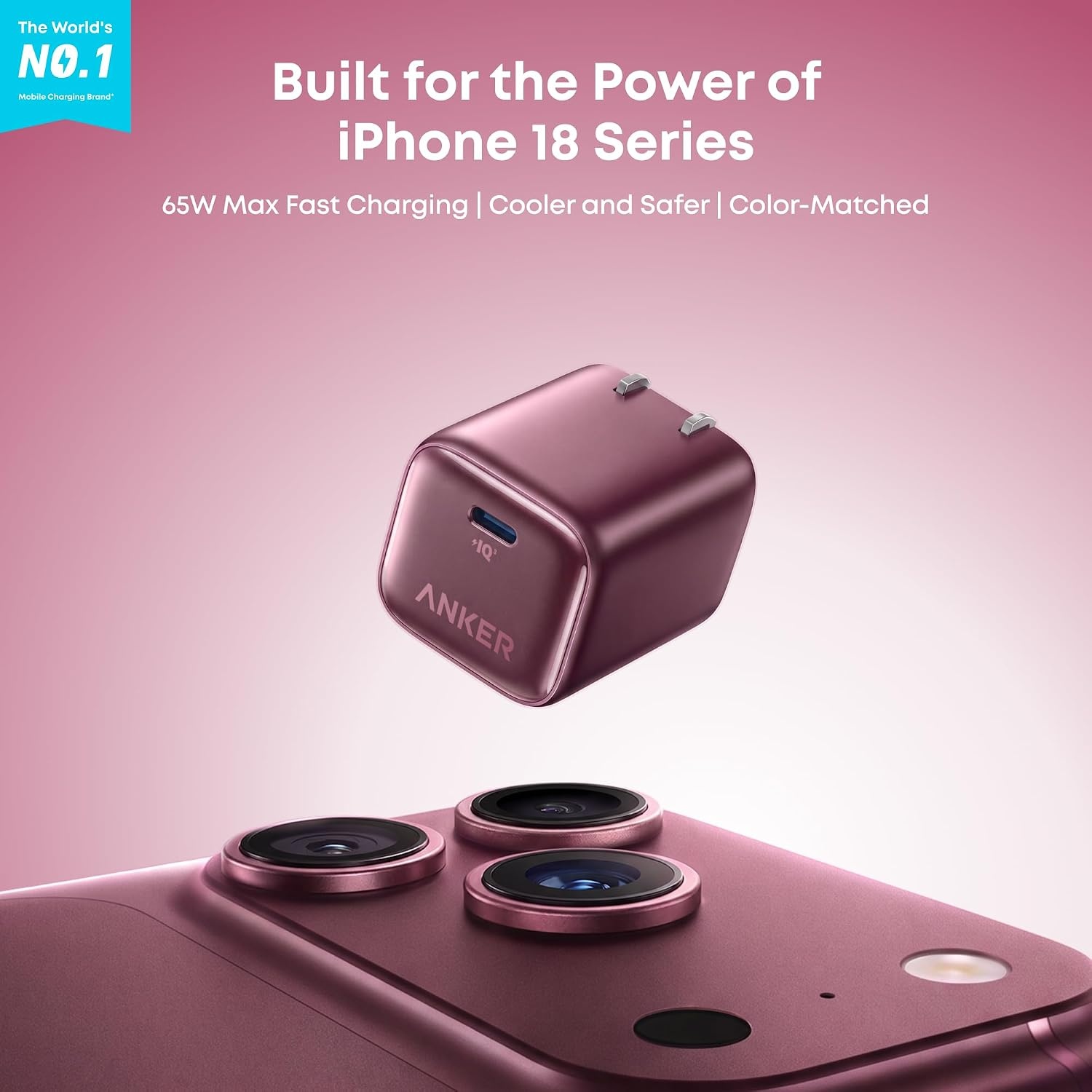 image:imageAnker Nano Charger Neo Dynamic 45W 65W USB C Charger Block with 65W MaxBlack