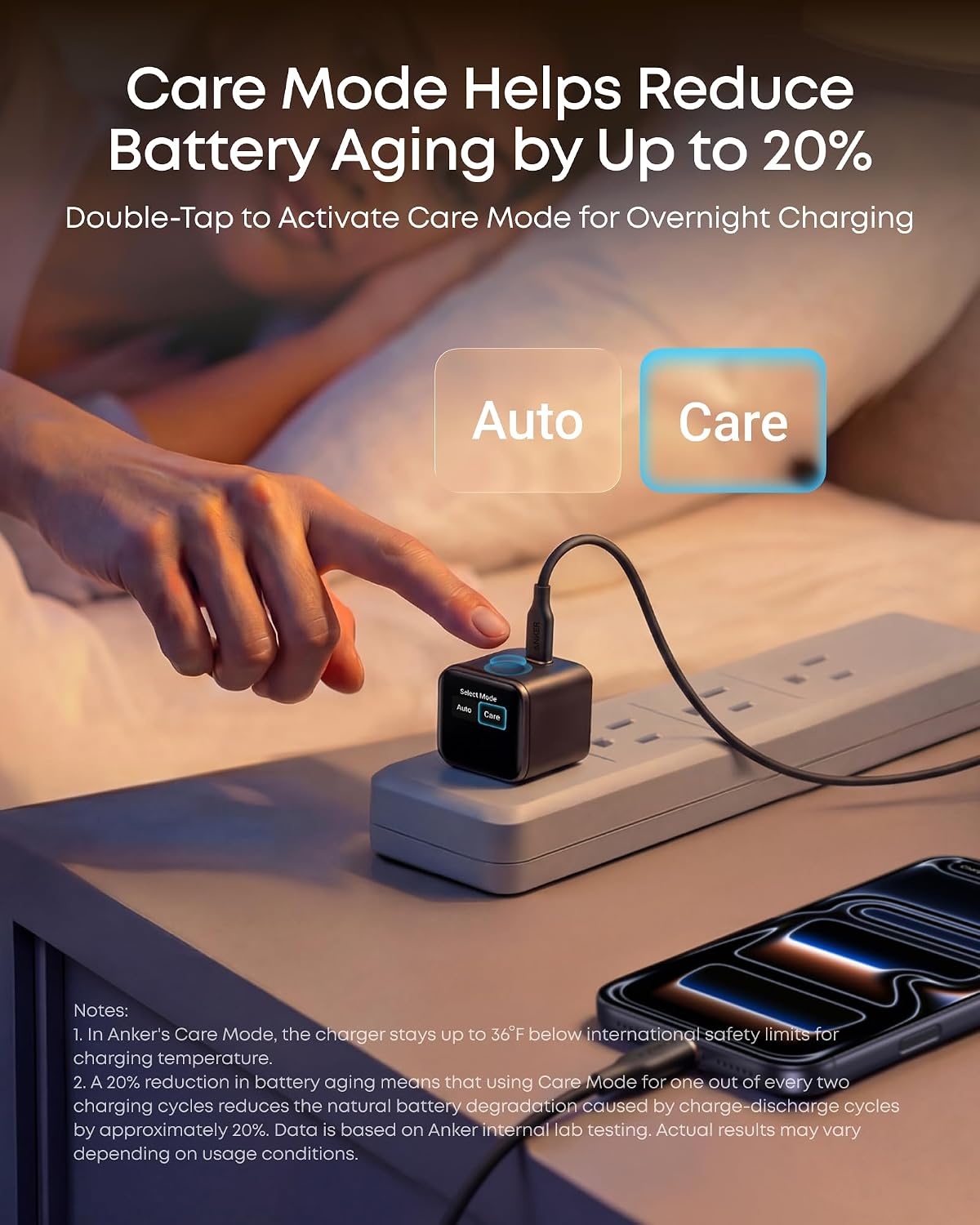 image:imageAnker Nano Smart Display Charger 45W Max USB C Charger for iPhone 18 ProBlue