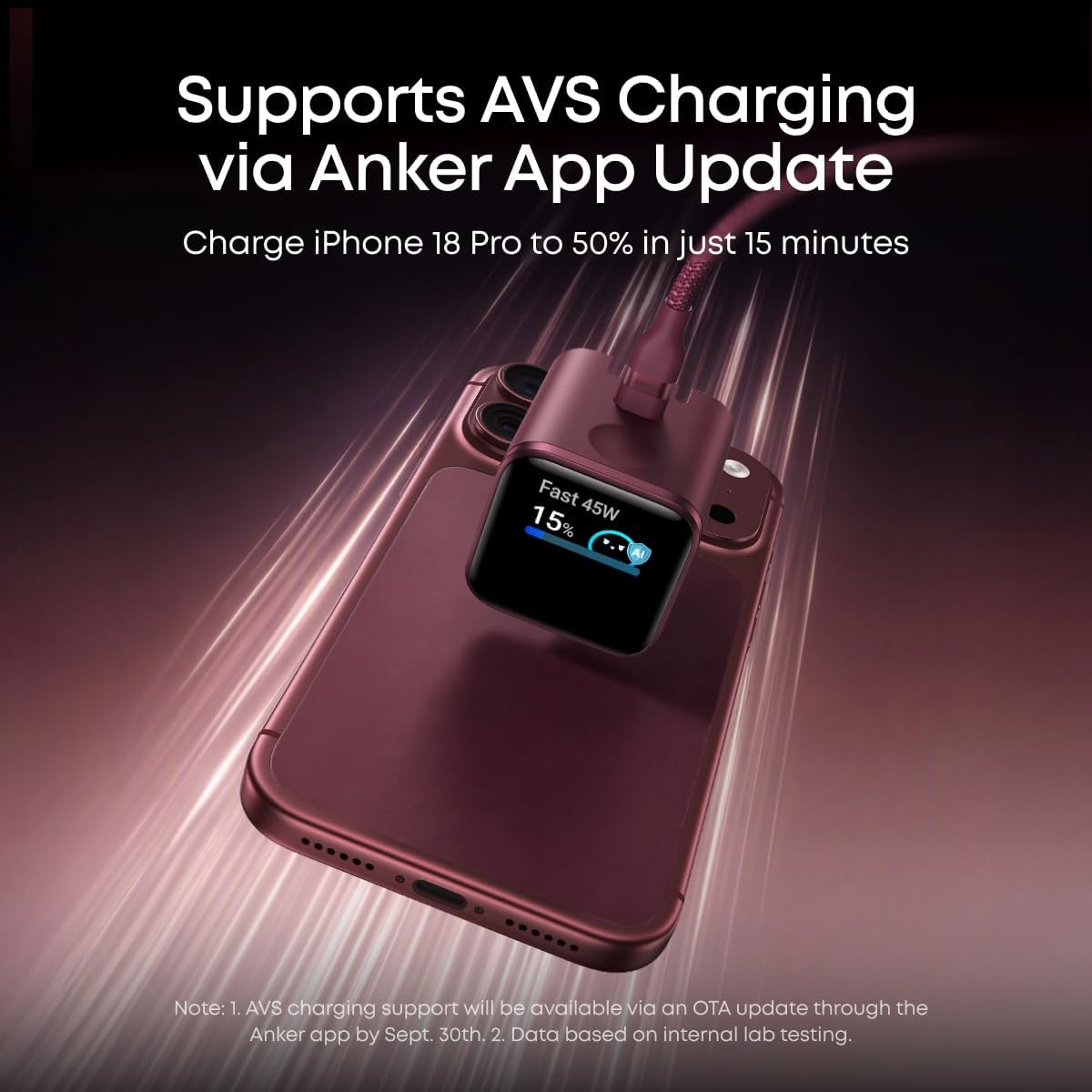 image:imageAnker Nano Smart Display Charger 45W Max USB C Charger for iPhone 18 ProWhite1