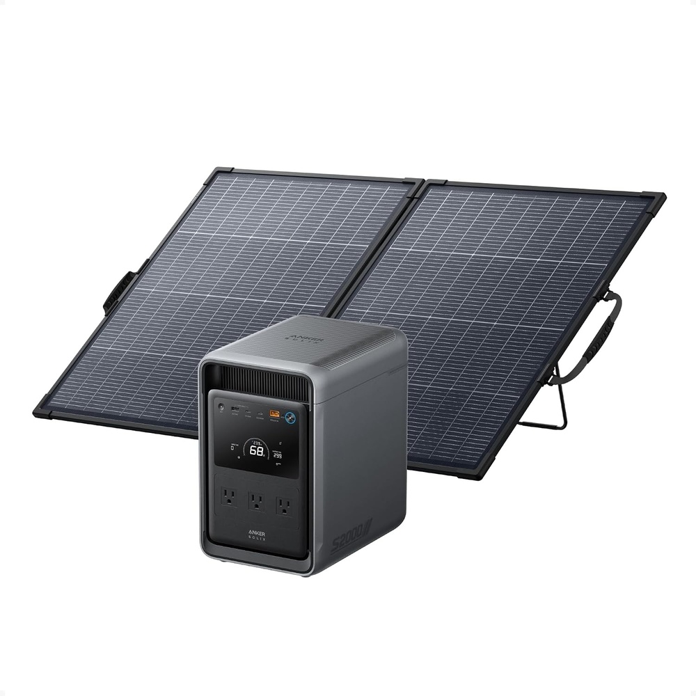 image:imageAnker SOLIX S2000 Portable Power Station with Power Strip200W Solar PanelS2000